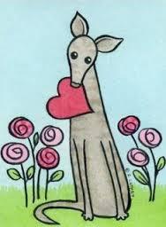 greyhound heart flowers